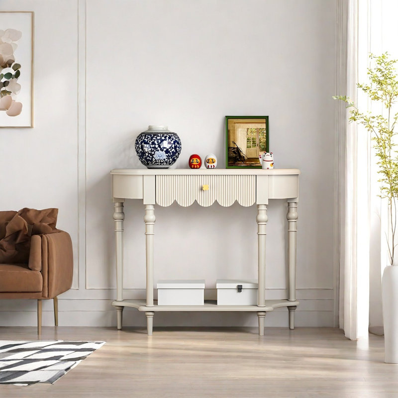 Liu's ink furniture Retro Minimalist Console Table | Wayfair - Insulated Minimalist Console Tables With Stools